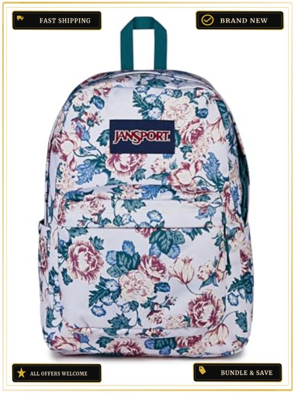 Jansport Superbreak Plus Backpack 15 Inch Laptop Sleeve Polyester